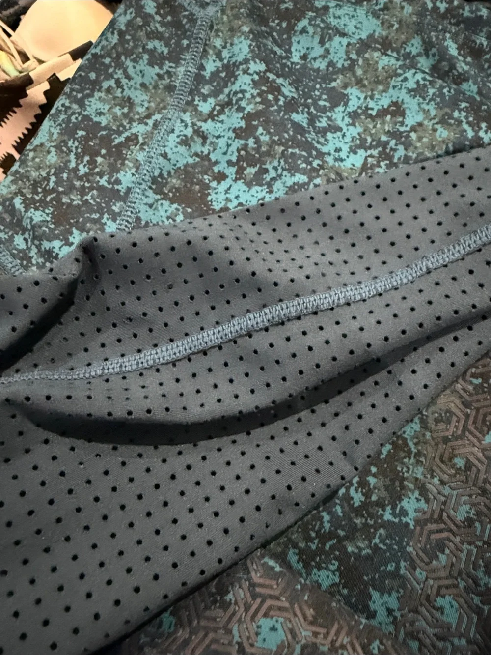 Ariat Teal and Black Girls' Printed Performance Leggings
For horse back riding - Picture 3 of 6